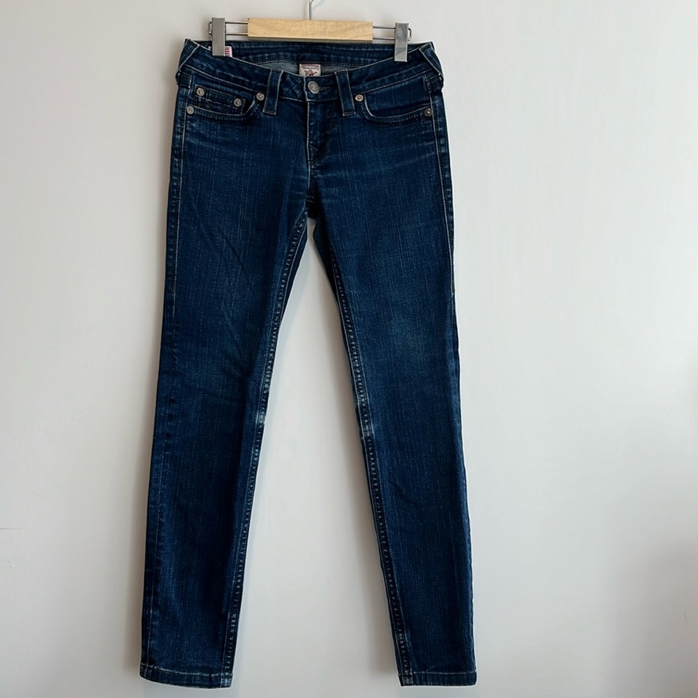 True Religion Broken in straight leg jeans